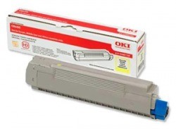 OKI C8600 / C8800 Yellow toner Желтый тонер-картридж (43487709, 43487721), (6K)