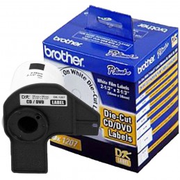 Brother DK-1207 QL-500 / QL-550 / QL-570 / QL-570VM / QL-580N / QL-650TD / QL-710W / QL-720NW / QL-1050 / QL-1050N / QL-1060N CD/DVD Film Labels (100 Labels) Этикетки (DK1207)