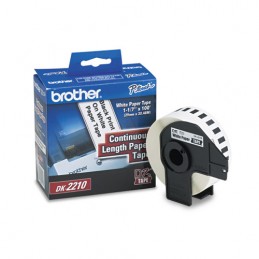Brother DK-2210 QL-500 / QL-550 / QL-570 / QL-570VM / QL-580N / QL-650TD / QL-710W / QL-720NW / QL-1050 / QL-1050N / QL-1060N Black/White Continuous Length Paper Tape Лента бумажная (DK2210)