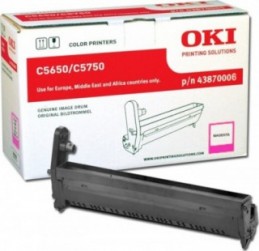 OKI C5650 / C5750 Magenta drum Розовый фотобарабан (драм-картридж) (43870006), (20K)