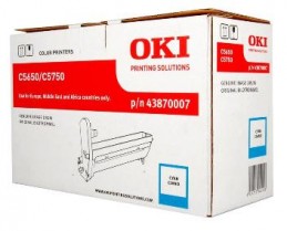 OKI C5650 / C5750 Cyan drum Голубой фотобарабан (драм-картридж) (43870007), (20K)