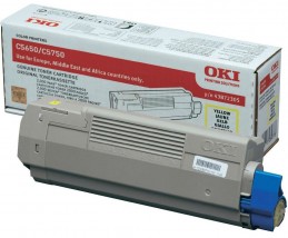 OKI C5650 / C5750 Yellow toner Желтый тонер-картридж (43872321, 43872305), (2K)