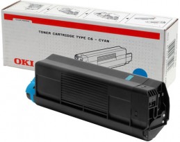 OKI C5100 / 5200 / C5300 / 5400 Cyan toner Голубой тонер-картридж (42127490, 42127407), (5K)