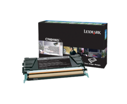 Lexmark C746n / C746dn / C746dtn / C748e / C748de / C748dte Black High Yield Return Program Toner Cartridge Черный Картридж с тонером высокой емкости (C746H1KG), (12K)