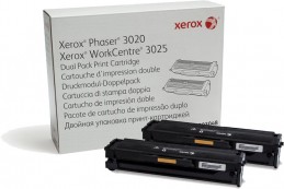 Xerox Phaser 3020 / WorkCentre 3025 High Capacity Dual Pack Print Cartridge Black Черный тонер-картридж повышенной емкости (106R03048), (3K)