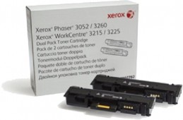 Xerox Phaser 3052 / 3260 / WorkCentre 3025 / 3215 / 3225 High Capacity Dual Pack Print Cartridge Black Черный тонер-картридж повышенной емкости (106R02782), (2x3K)