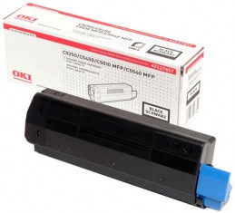 OKI C5250 / C5450 / C5510 MFP / C5540 MFP Black toner Черный тонер-картридж большой ёмкости (42127495, 42127457), (5K)