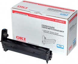 OKI C5250 / C5450 / C5510 MFP / C5540 MFP Cyan drum Голубой фотобарабан (драм-картридж) (42126672), (17K)