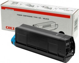 OKI C5100 / 5200 / C5300 / 5400 Black toner Черный тонер-картридж (42127491, 42127408), (5K)