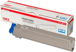 OKI C9600 / C9650 / C9800 / C9850 / C9800MFP / C9850MFP / C9800GA / C9800GA MFP Cyan Toner Голубой тонер-картридж (42918915, 42918963), (15K)