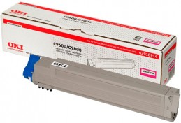 OKI C9600 / C9650 / C9800 / C9850 / C9800MFP / C9850MFP / C9800GA / C9800GA MFP Magenta toner Розовый тонер-картридж (42918914, 42918962), (15K)