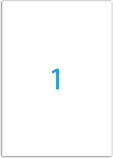 BRAUBERG Этикетка самоклеящаяся А4, 1 этикетка, 210х297 мм, белая