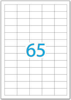 BRAUBERG Этикетка самоклеящаяся А4, 65 этикеток, 38х21,2 мм, белая
