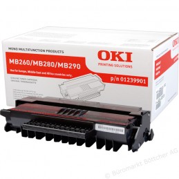 OKI MB260 / MB 280 / MB290 Black toner Черный тонер-картридж (01239901), (3K)