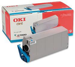 OKI C7200 / 7400 Cyan Toner Голубой тонер-картридж (41304211, 41304287), (10K)
