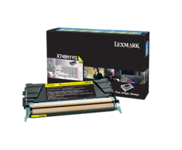 Lexmark X748de / X748dte Yellow High Yield Return Program Toner Cartridge Желтый Картридж с тонером высокой емкости (X748H1YG), (10K)
