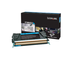 Lexmark X748de / X748dte Cyan High Yield Toner Cartridge Голубой Картридж с тонером высокой емкости (X748H2CG), (10K)