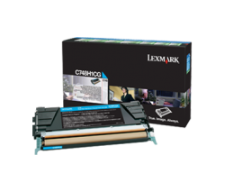 Lexmark C748e / C748de / C748dte Cyan High Yield Return Program Toner Cartridge Голубой Картридж с тонером высокой емкости (C748H1CG), (10K)