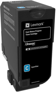 Lexmark CX725de / CX725dhe / CS720de / CS725de Cyan Standard Yield Return Program Toner Cartridge Голубой Картридж с тонером (74C5SC0), (7K)